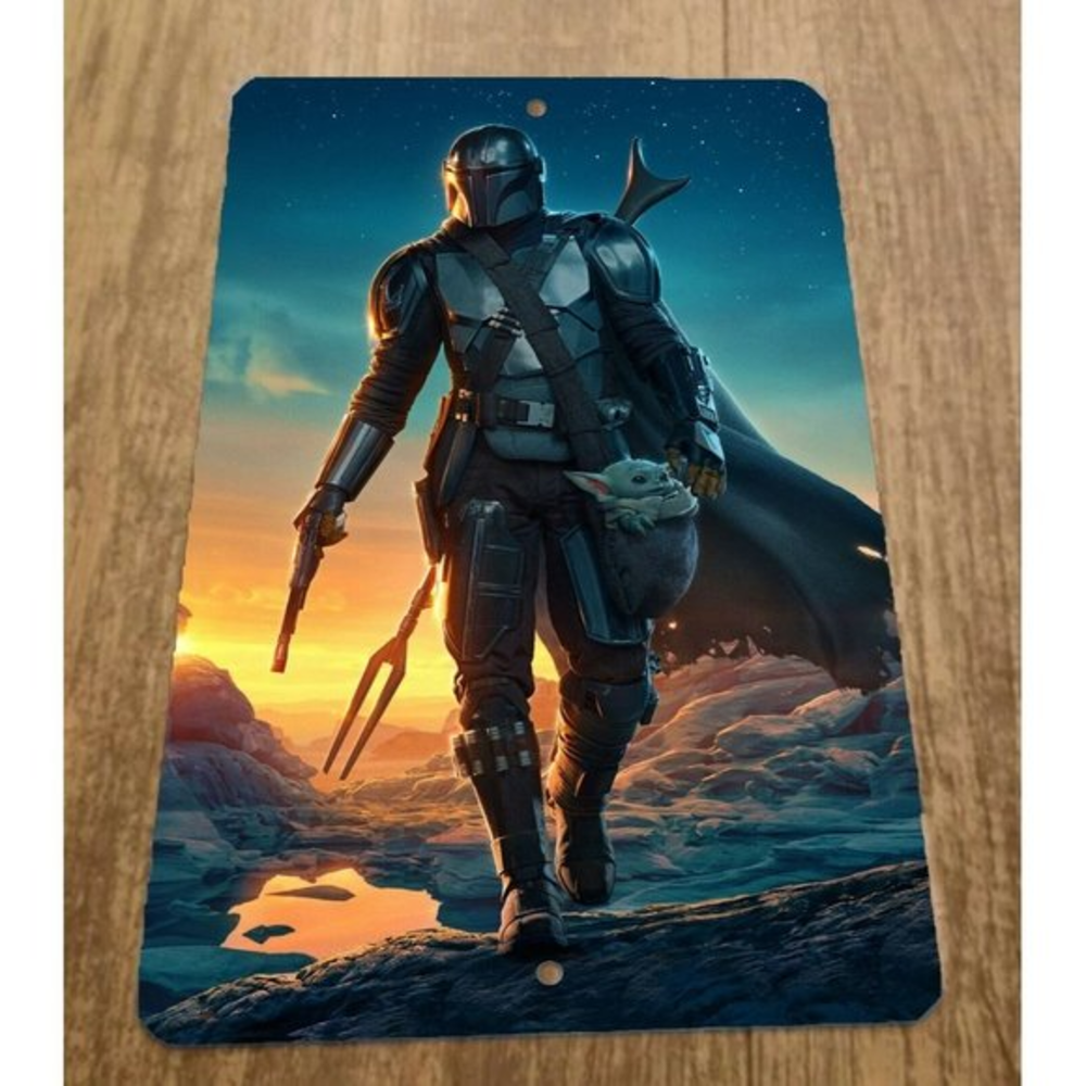 Star Wars Mandalorian Artwork 8x12 Metal‎ Wall Sign